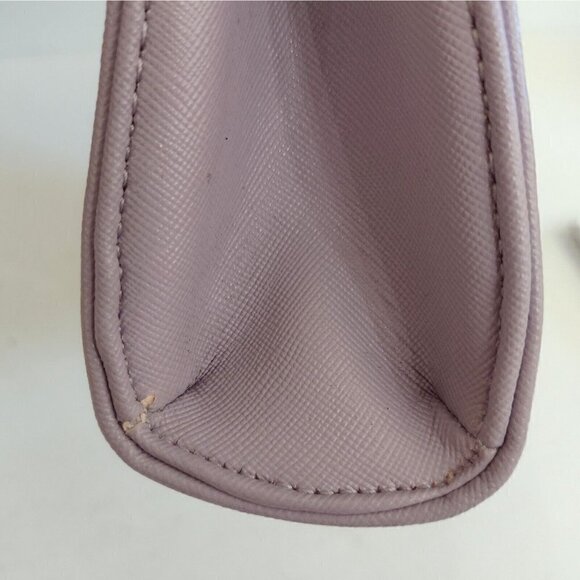 COPY - Betsey Johnson Lilac Lavender Bow Clutch Faux Leather Silver Heart Detail